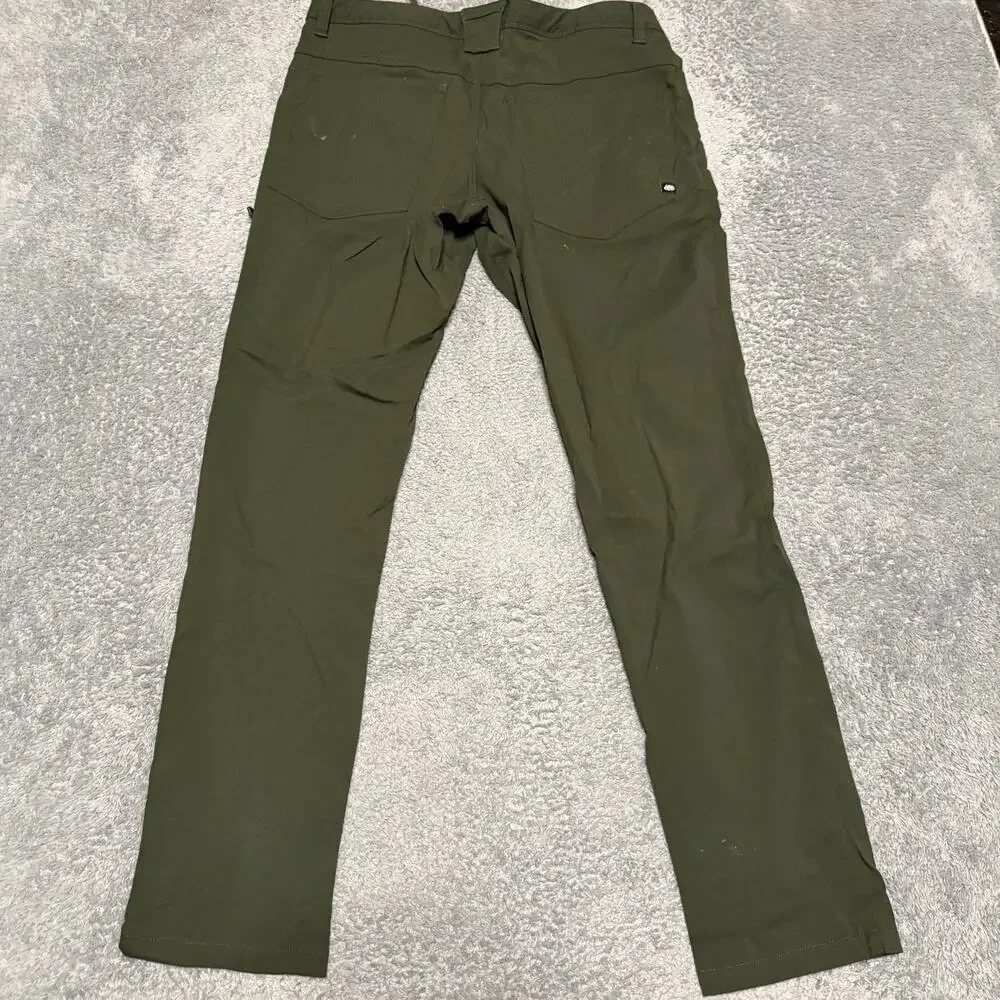 686 Everywhere Multi Shell Slim Fit Pants Mens 34 x32 Green Chino Hiking **